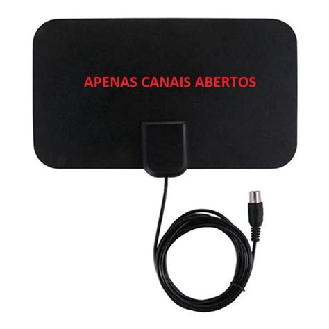 Antena Interna Amplificadora Sinal Hdtv Para Tv Digital 01 em Promoção