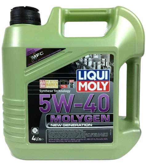Обзор на моторное масло Liqui Moly Molygen New Generation 5W-40 ...