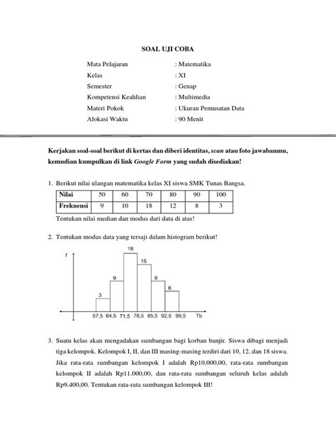 Soal Uji Coba Pdf