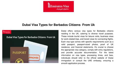 Ppt Dubai Visa For Barbados Citizen Form Uk Powerpoint Presentation