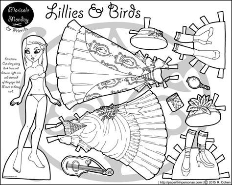 Slashcasual Paper Doll Coloring Pages