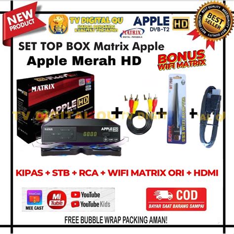 Jual Matrix Apple Merah Silver Kuning Super Hd Stb Tv Digital Youtube