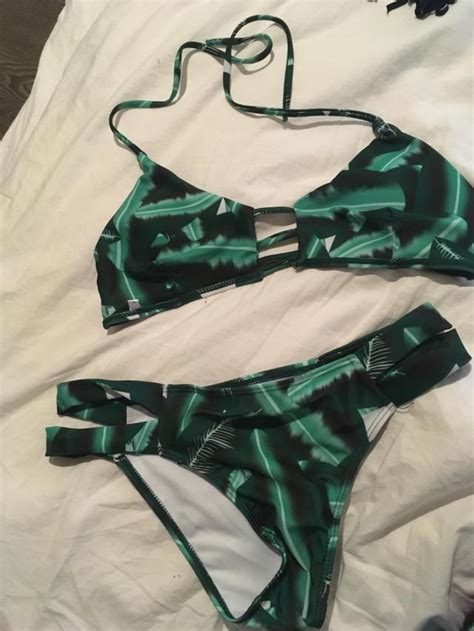 Green Banded Bikini Set Green Bikinis Zaful