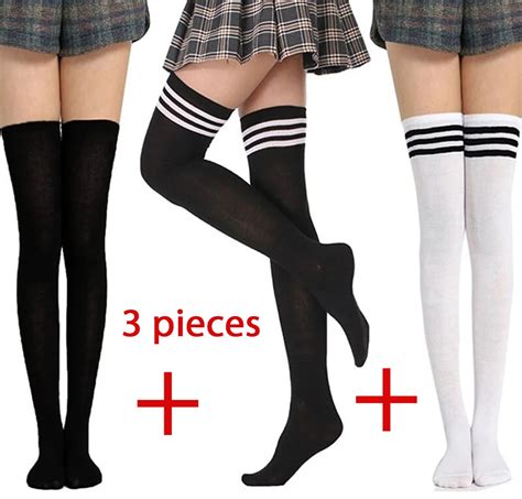Pieces Femboy Lingerie Ultra Soft White Thigh High Socks Etsy