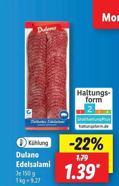 Dulano Edelsalami Angebot Bei Lidl 1Prospekte De