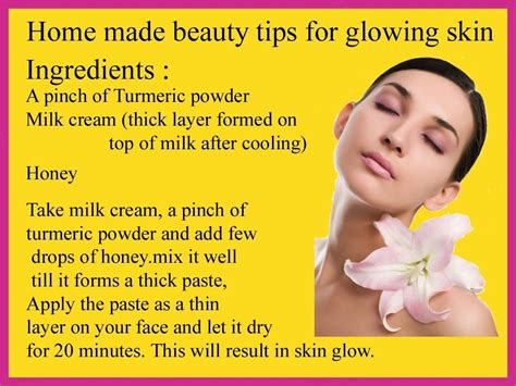 Home Made Beauty Tip Everydaybeautytips Beauty Tips For Glowing Skin