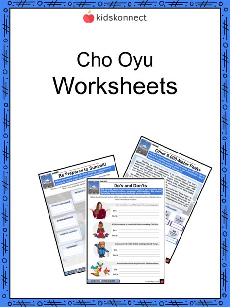 Cho Oyu Worksheets Climbing History Risks Geography