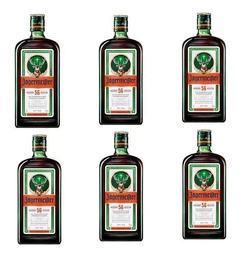 6 Unidades Licor Jagermeister Ervas 700ml Original Nfe à Venda Em