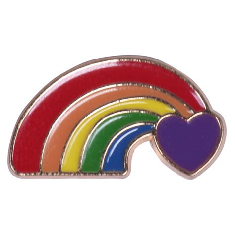 Purple Heart On Rainbow Pin Powered By Rainbows