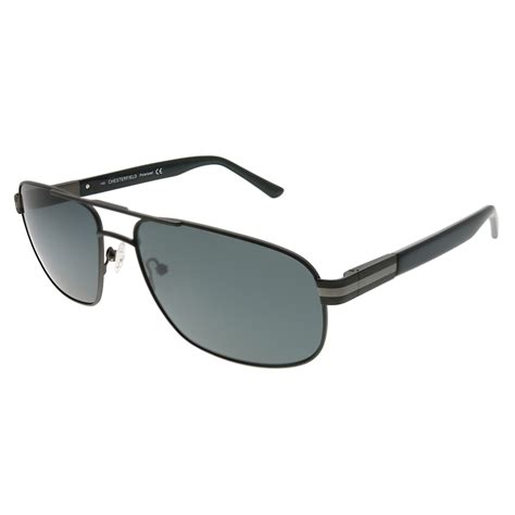 Chesterfield Ch 05 S Metal Unisex Aviator Polarized Sunglasses Matte Ruthenium 61mm Adult