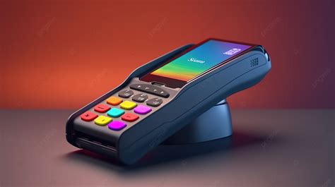 3d Illustration Conceptual Online Payment Terminal With Contactless