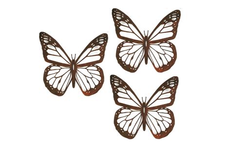 Monarch Butterfly Rustic and Powder Coated Steel Wall Art Decor ...