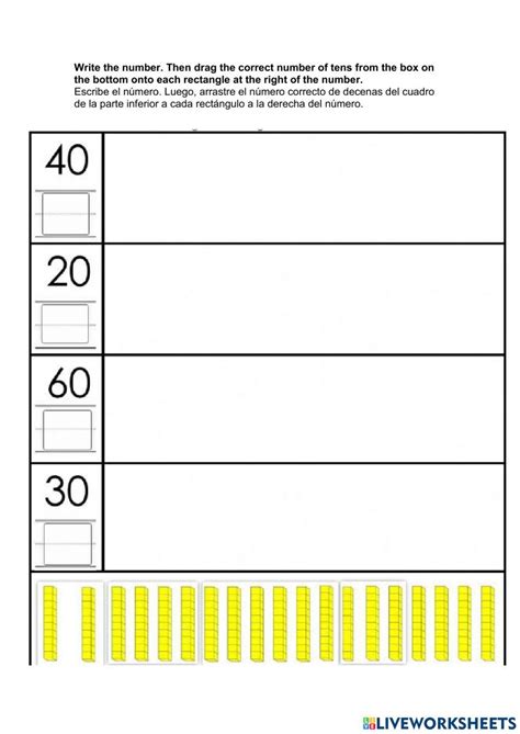 Tens activity | Live Worksheets