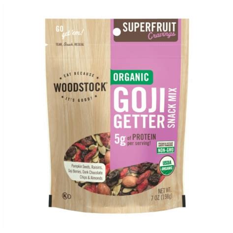 Woodstock Organic Snack Mix Goji Getter Case Of 8 7 Oz 7 Oz