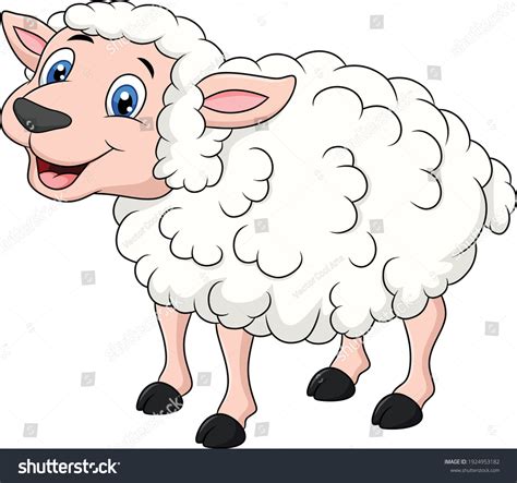 Cute Sheep Animal Cartoon Illustration Stock Vector (Royalty Free ...