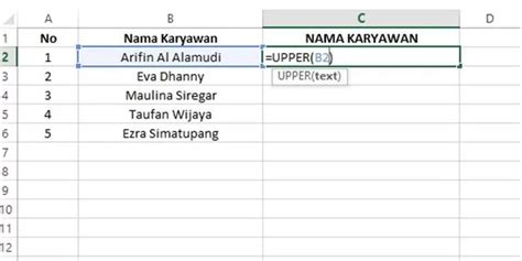 Rumus Excel Mengubah Huruf Kecil Menjadi Huruf Besar Atau Kapital