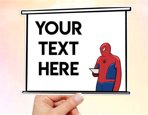 Spider Mans Presentation Meme Sticker Laptop Stickers Etsy