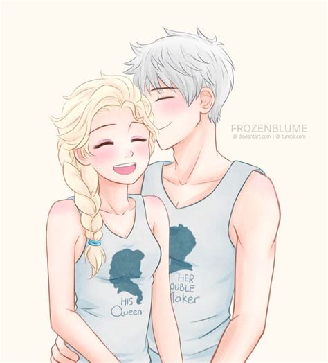 Matching Shirts By Frozenblume On Deviantart Jelsa Jack Frost And Elsa Jack And Elsa