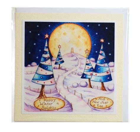 Trees Of Winter Solstice Card Happy Art Happy Glastonbury