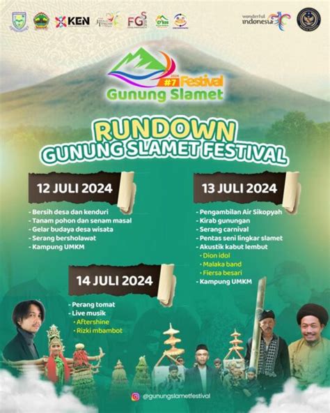 Ini Rundown Acara Festival Gunung Slamet Ramaikan Yuk Ada Fiersa