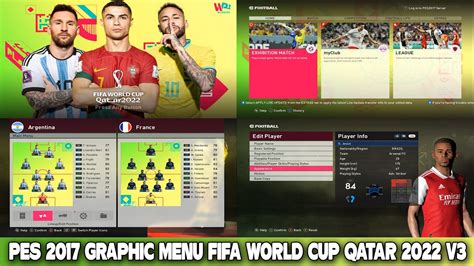 Pes 2017 Graphic Menu Fifa World Cup Qatar 2022 V3 Youtube