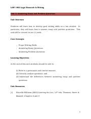 Unit Answering Essays And Legal Problems Pdf Law Legal