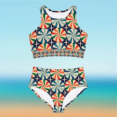 Retro Chic Sporty Bikini Vintage Inspired Swimwear For Active Beach Babes Athletic Retro