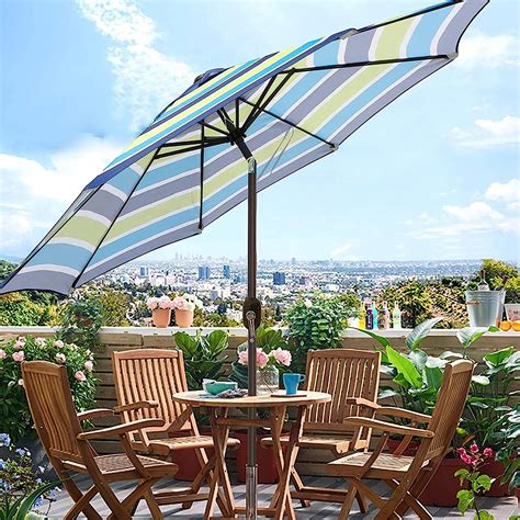 Colorful Patio Umbrella with Push Button Tilt