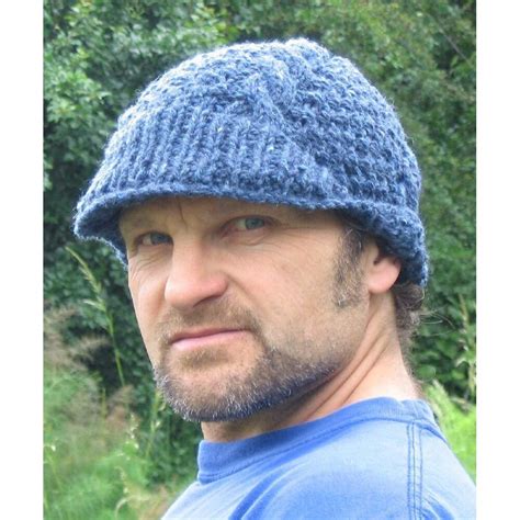 Peaked tweed caps Intermediate Knitting Patterns, Hat Knitting Patterns ...