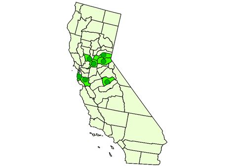 Euchloe A Ausonides USA California Map