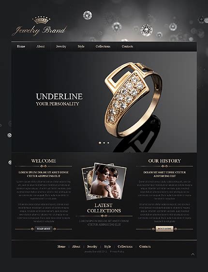 Template Responsive Jewelry Website Template On Behance