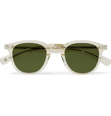 Garrett Leight California Optical Hampton X Round Frame Acetate Sunglasses Neutrals Garrett