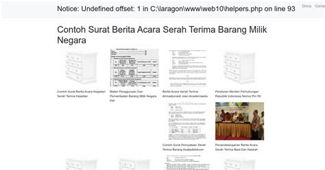 Contoh Surat Berita Acara Serah Terima Barang Milik Negara