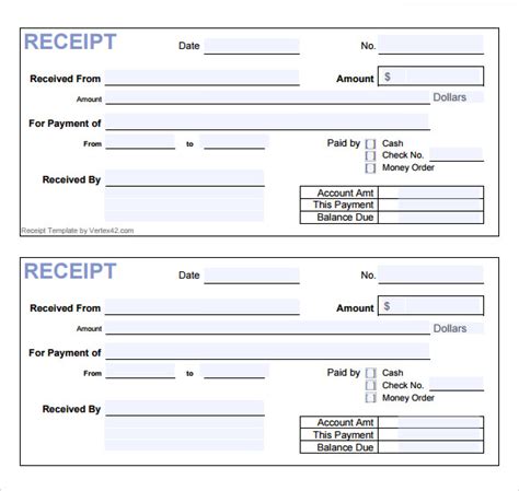 Examples Of Receipts