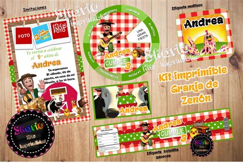 Kit Imprimible Granja De Zenon En Pdf No Editable En Mercado