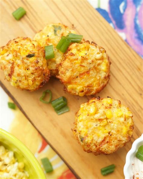 Air Fryer Cheesy Corn Fritters