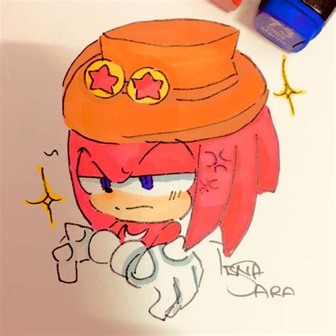 Knuckles With His Hat by TinaSara09 on DeviantArt