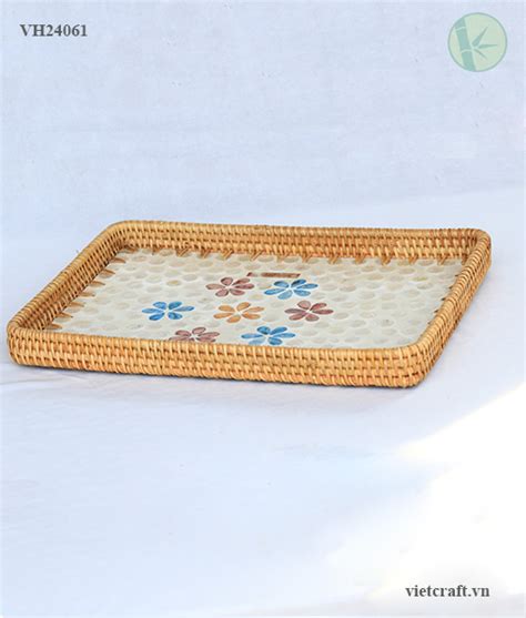 Rectangle Tray Made Of Rattan And Mop From Vietnam Vietnam Handicraft