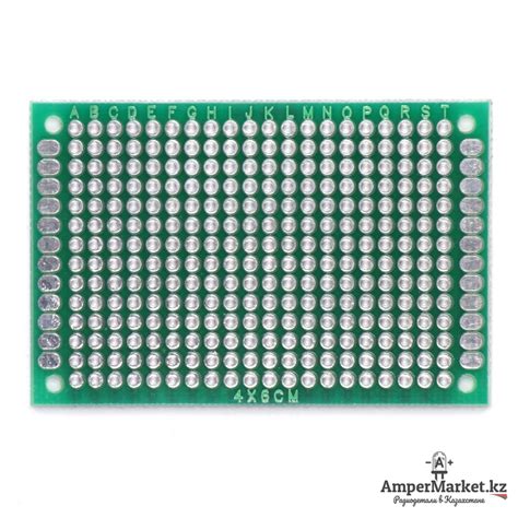Монтажная плата двухсторонняя (4×6 см) | AmperMarket.kz