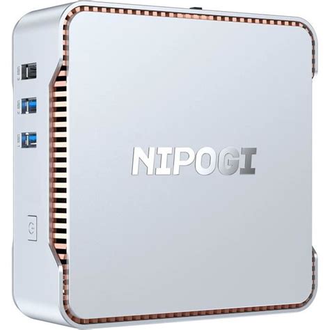 NiPoGi Mini PC Windows 11 Pro 12 Go DDR4 128 Go SSD M 2 Mini