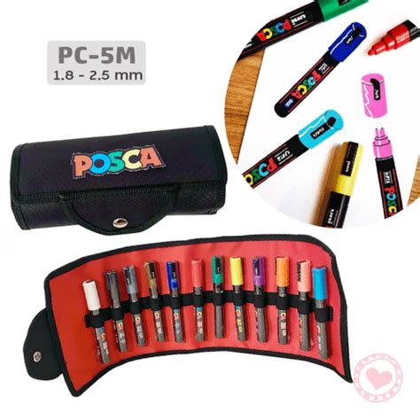 Estuche Uni POSCA Marcador PC 5M X12 MUMI