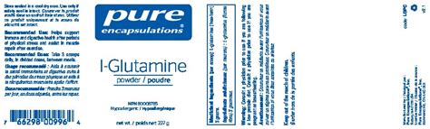 L Glutamine Powder G Pure Encapsulations Bodycrafters