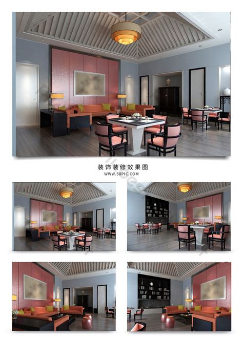 Rendering Model Of Modern Club Lounge Decors & 3D Models | MAX Free ...