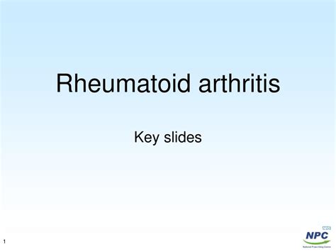 Ppt Rheumatoid Arthritis Powerpoint Presentation Free Download Id