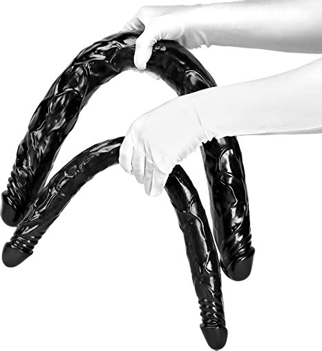 Kuaecr Super Lange Doppelkopfsimulation Penis Schwarz Analsex Doppeldildo Sexspielzeug Vagina
