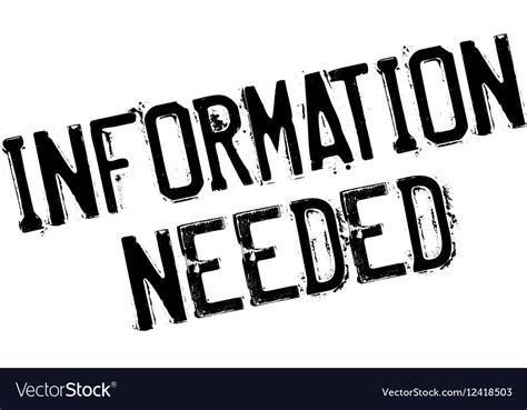 Information Needed Rubber Stamp Royalty Free Vector Image