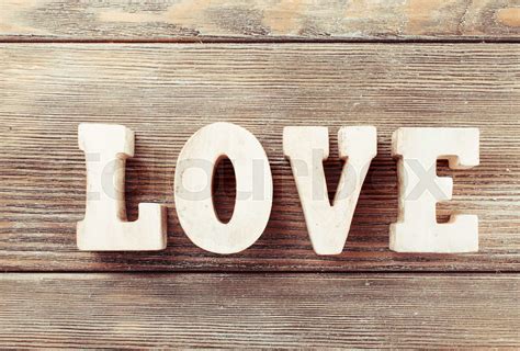 The Wooden Love Stock Image Colourbox