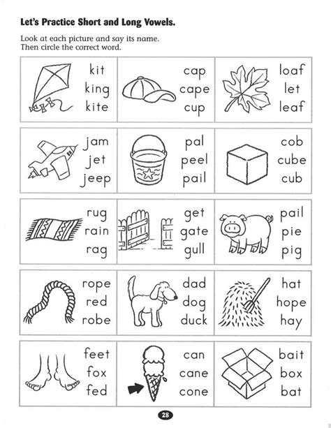 Engaging Short And Long Vowel Worksheets For Effective Phonics Learning