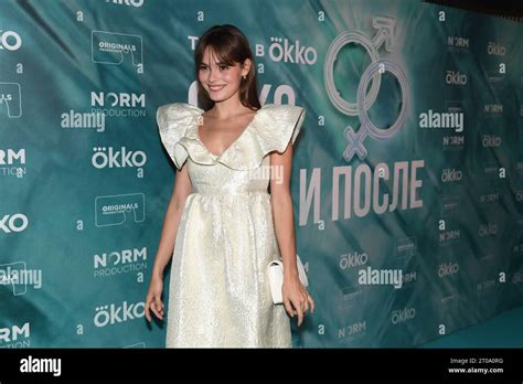 Moscow Actress Angelina Strechina At The Social Premiere Of The Series Sex Before And After