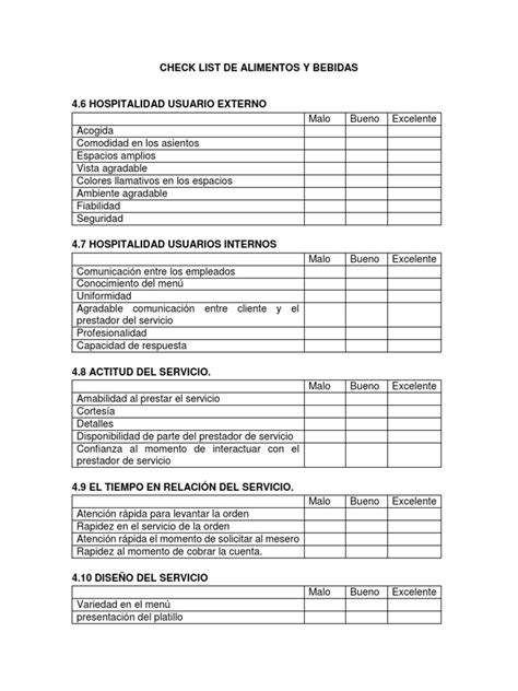 Ejemplo De Check List Pdf